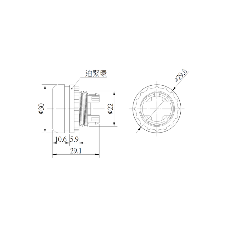 M22FP-ASF01-E30-BL-(O)