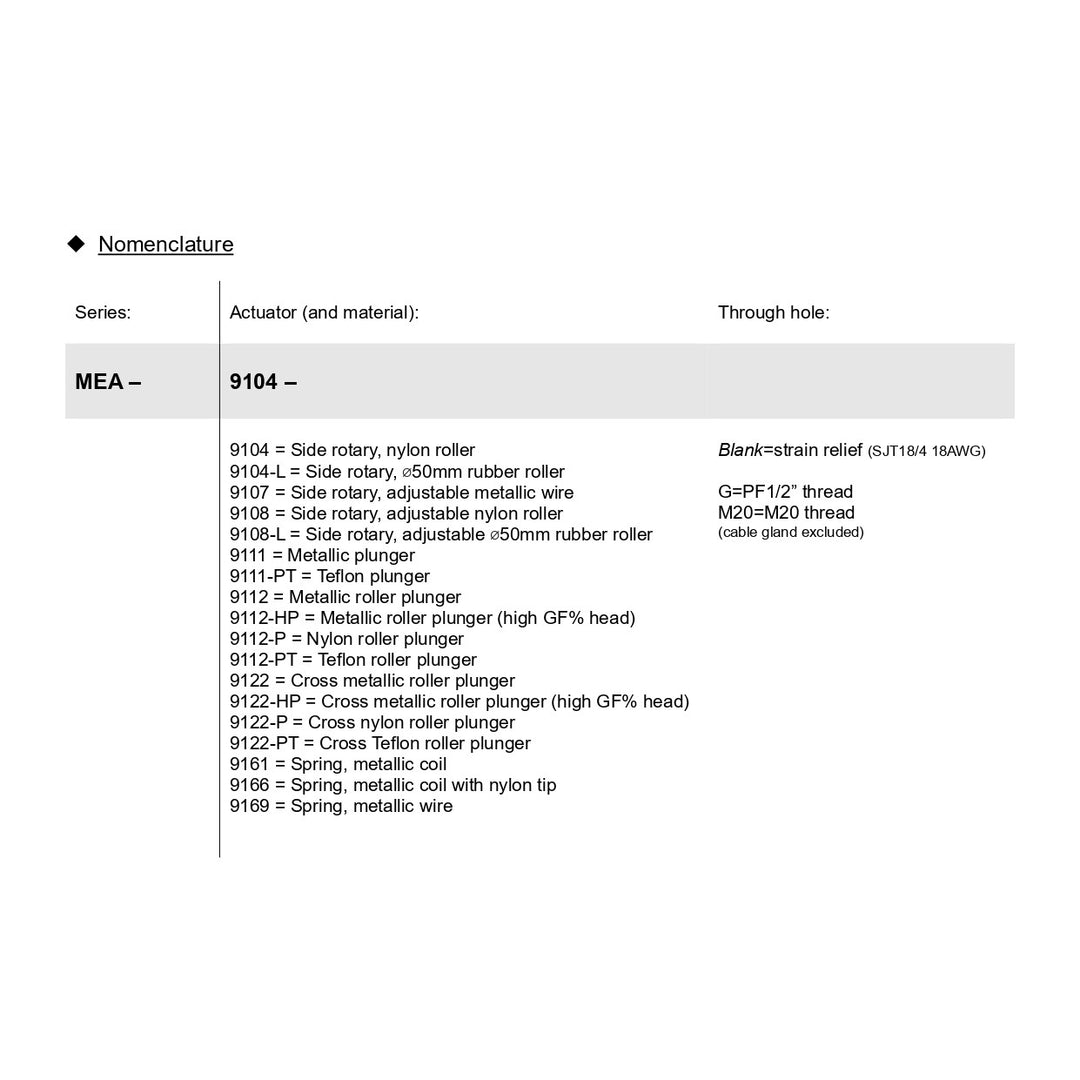 MEA-9107 G